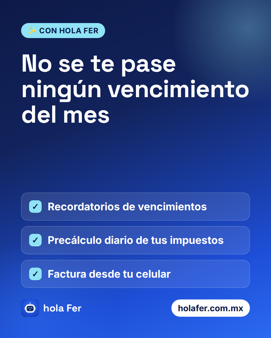 No se te pase ningún vencimiento del mes